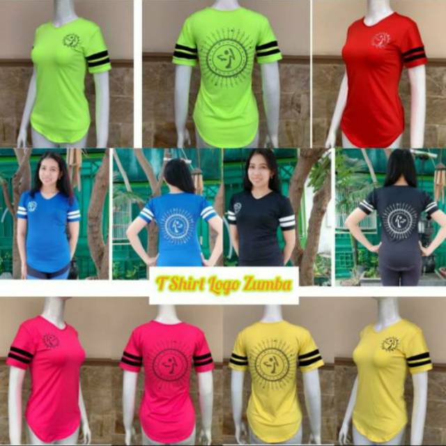  Kaos  Senam  Aerobic Logo Zumba Pendek Shopee  Indonesia