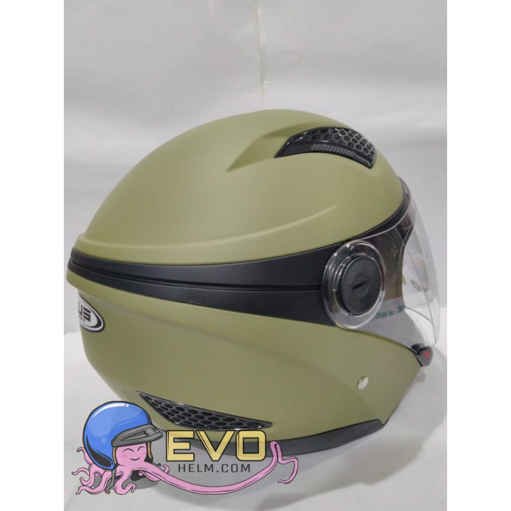 HELM ZEUS ZS - 610 SOLID OLIVE GREEN