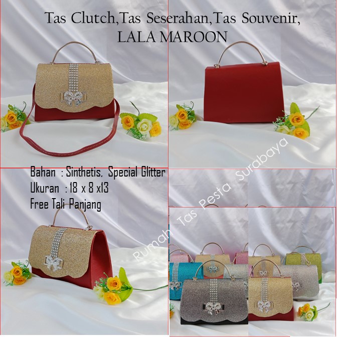 Tas Clutch,Tas Seserahan,Tas Souvenir,LALA MAROON