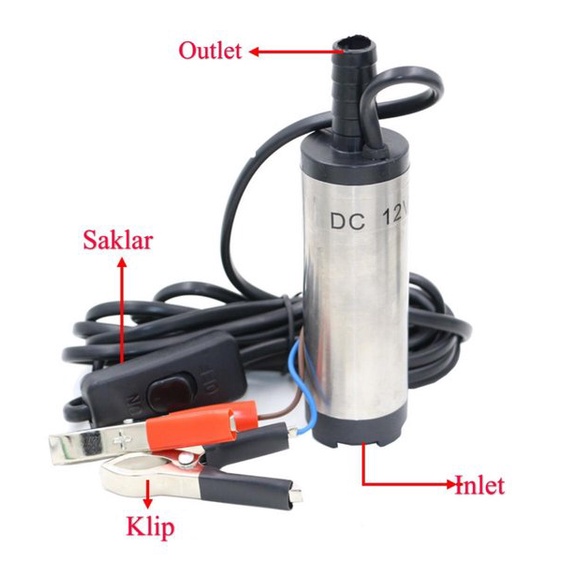 COD ✅ Pompa Minyak Bensin Air Celup Elektrik Listrik Mini Kecil Portable Diesel Pump Oli Minyak Murah