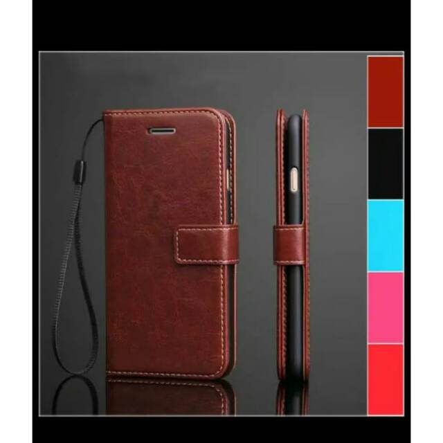 Case Xiaomi Redmi 4A Leather Fip Cover Wallet Case Kulit Casing Dompet