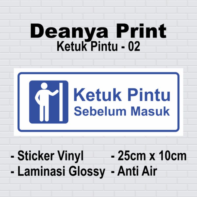 

Sticker Peringatan Ketuk Pintu
