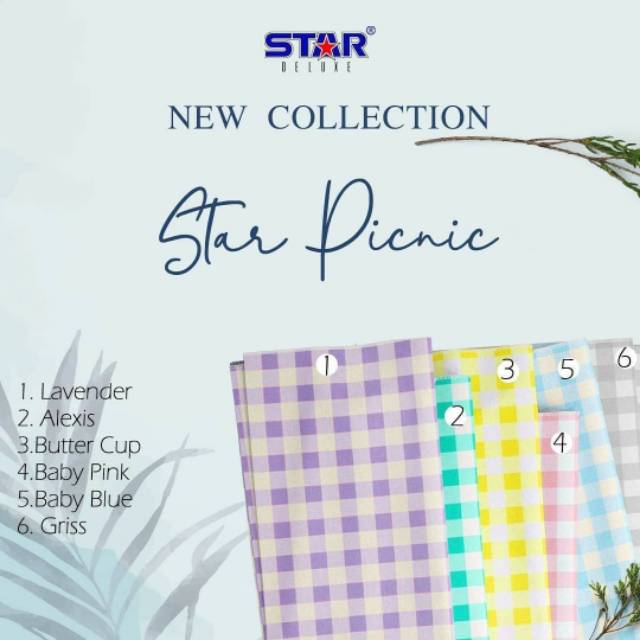 KAIN SPREI STAR PICNIC (STAR DELUXE)