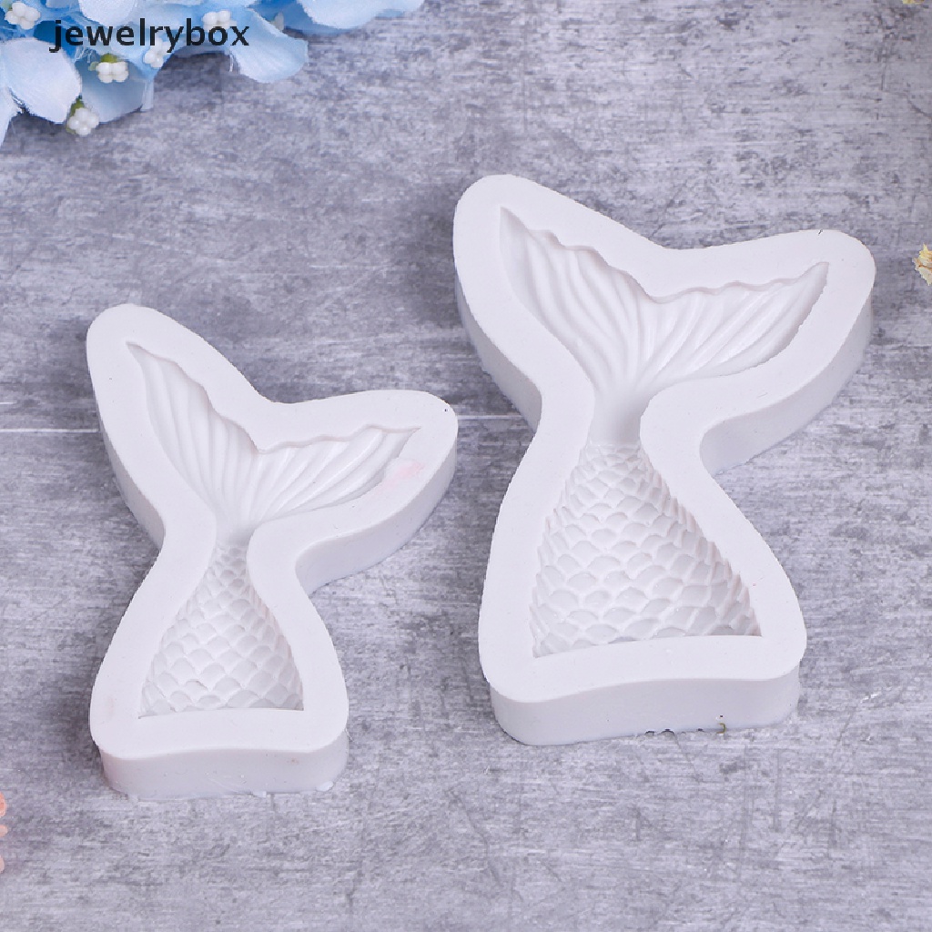 Cetakan fondant Bentuk Ekor Mermaid Bahan Silikon Untuk Dekorasi Kue