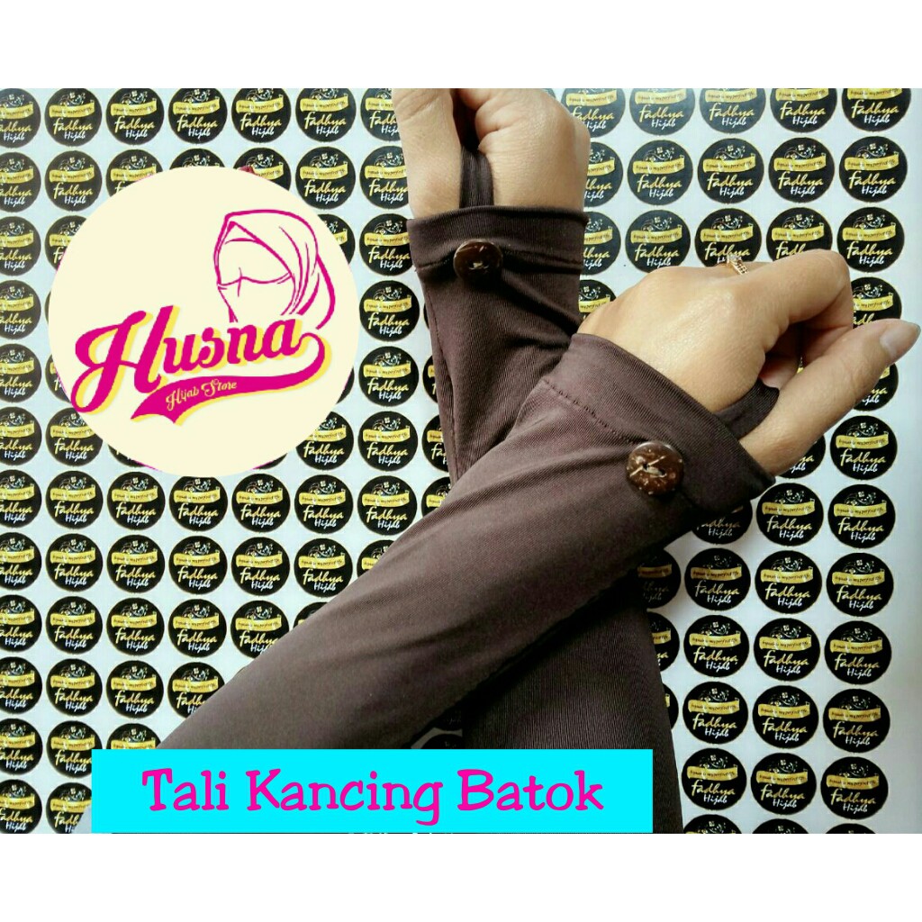 [BRAND HUSNA HIJAB] Handsock Jempol Tali Kancing Batok / Handsock Kancing Batok