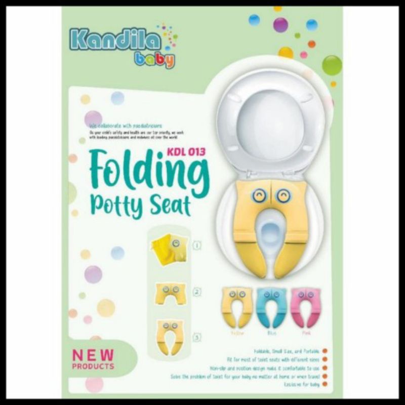 Kandila Baby Folding Potty Seat KDL013 - Alas Duduk Kloset Lipat Anak Bayi Traveling - Alas Kloset Travel Anak