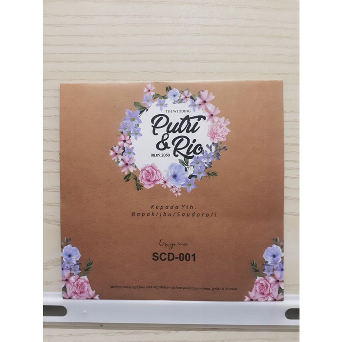 Cetak Undangan Griya SCD-001 + Plastik + Label