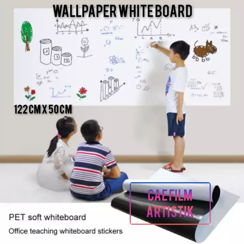 

Papan Tulis Anak Tempel White Board Stiker Wallpaper Papan Tulis 120Cm x 50Cm