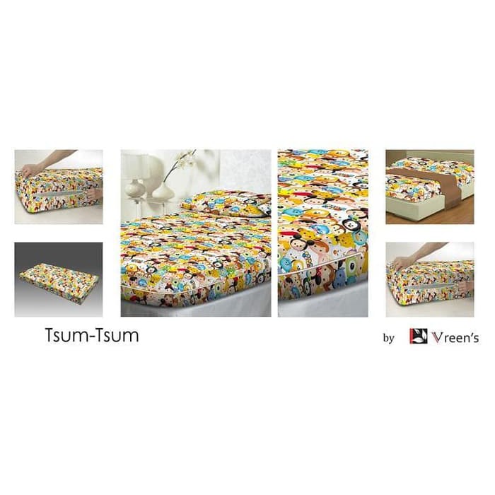 uk. 80x200x20cm SPREI Sarung Kasur MATRAS BUSA SPRINGBED