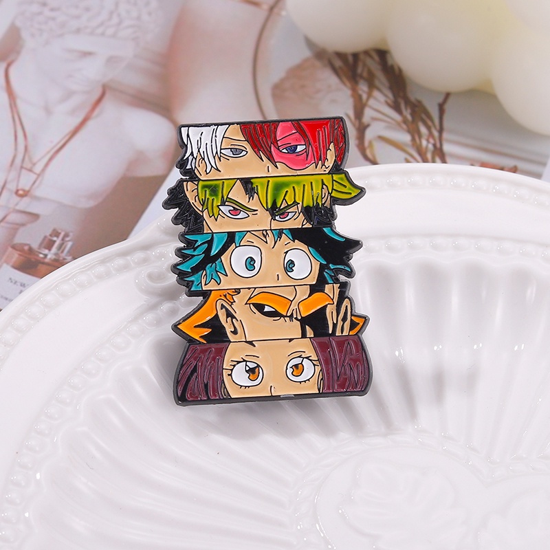 Bros Pin Enamel Desain Kartun Anime My Hero Academia Bahan Metal Untuk Aksesoris Kerah