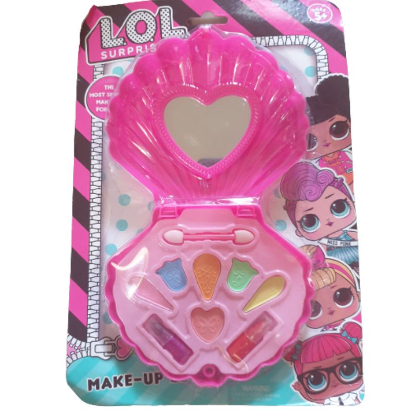 MAKE UP SET MODEL KERANG MOTIF LOL AMAN SUDAH SNI  / MAINAN ANAK PEREMPUAN