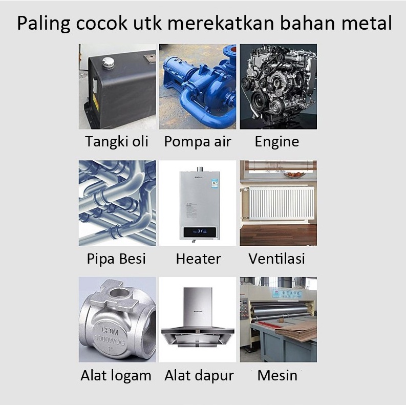 Lem AB Epoxy Kuat Metal Casting Glue Penambal Besi Radiator Anti Bocor Lem AB Epoksi