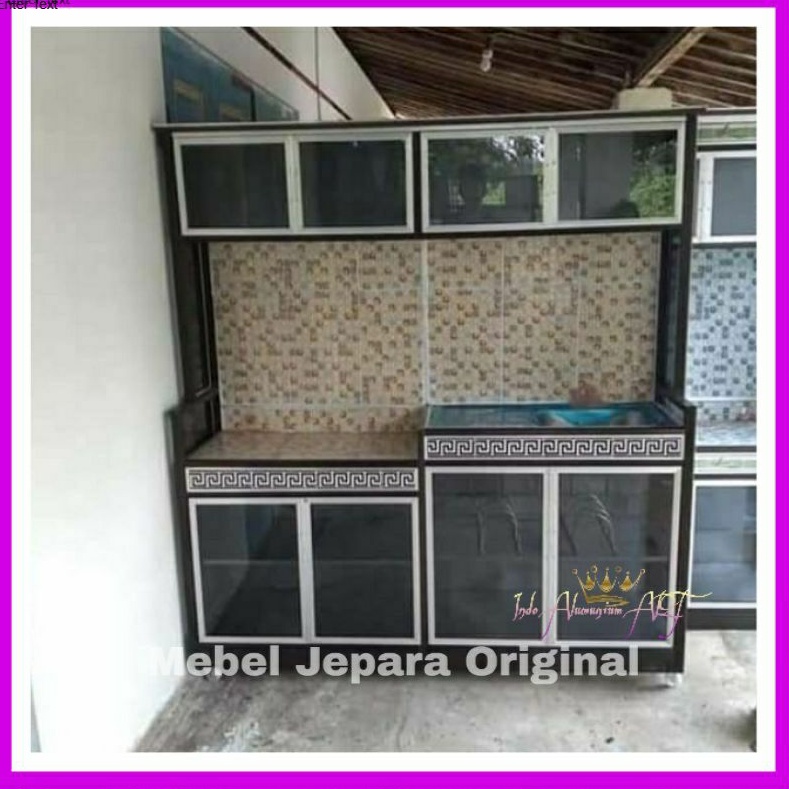 Wastafel - Kitchen Set - Lemari Rak Dapur Pintu 8 Bahan Almunium