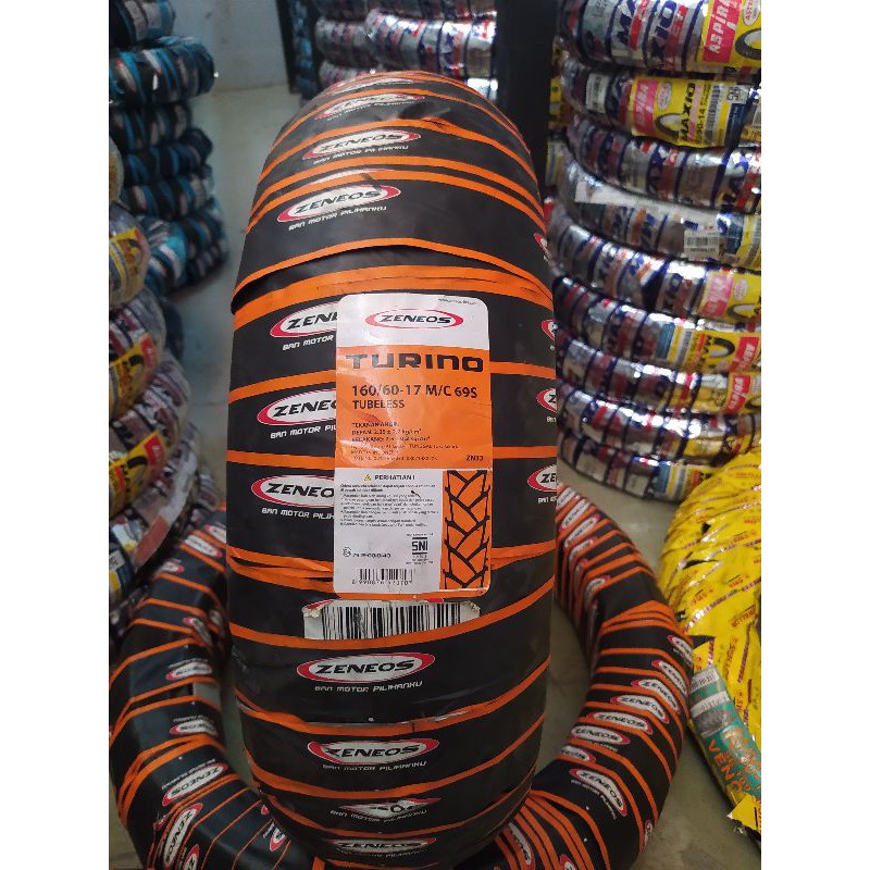 BAN TUBELESS ZENEOS TURINO 160/60-17 FREE PENTIL TUBELESS