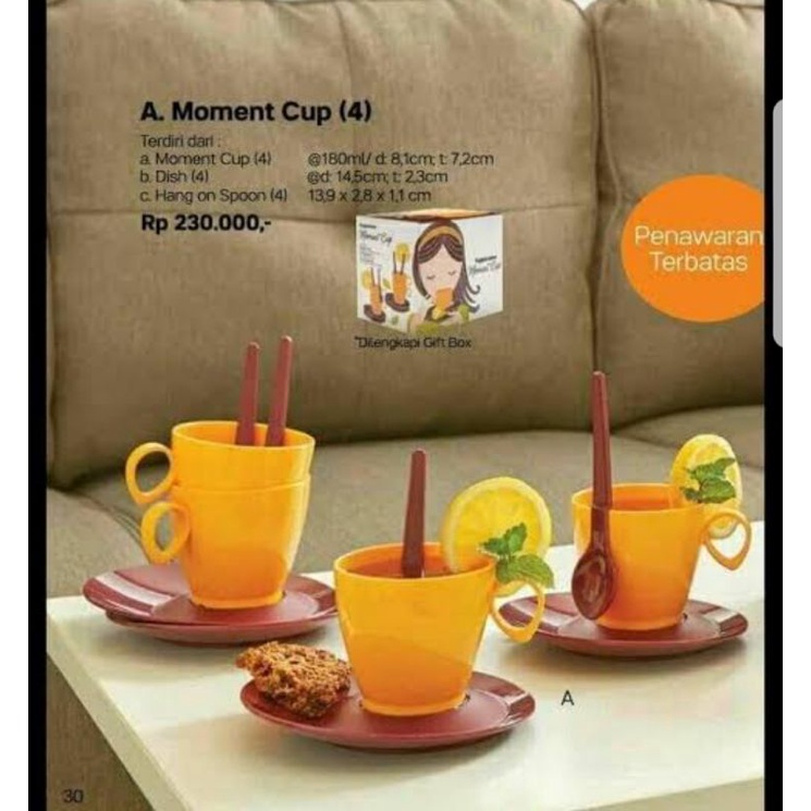 moment cup / gelas tupperware