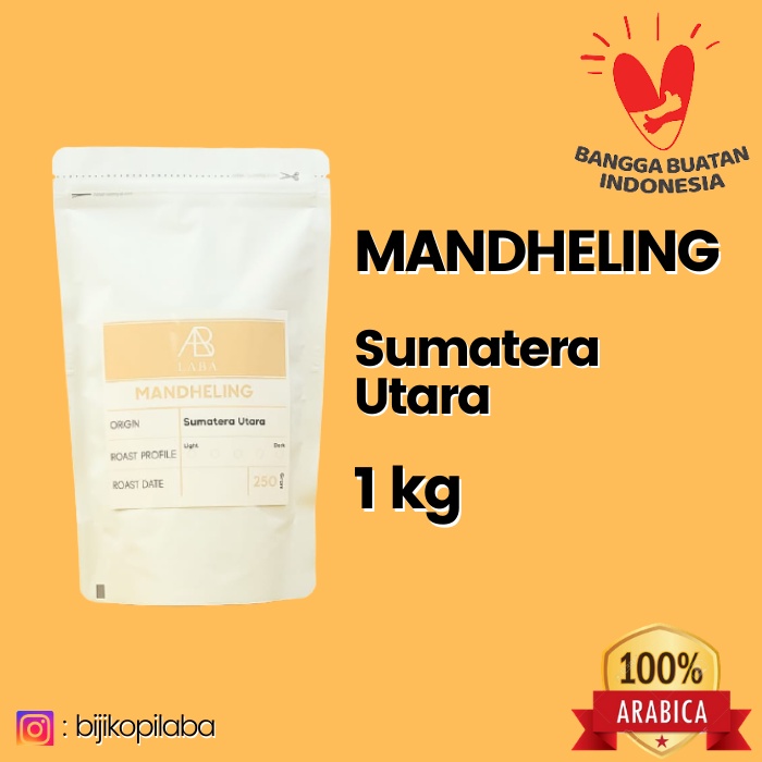 

Kopi Arabika MANDHELING SUMATERA UTARA (1 KG) Single Origin Coffee Arabica