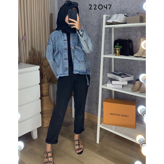 Jaket Jins Wanita I Jaket Jeans Wanita Oversize I Jaket Lepis Wanita Oversize I Jaket Denim Wanita I