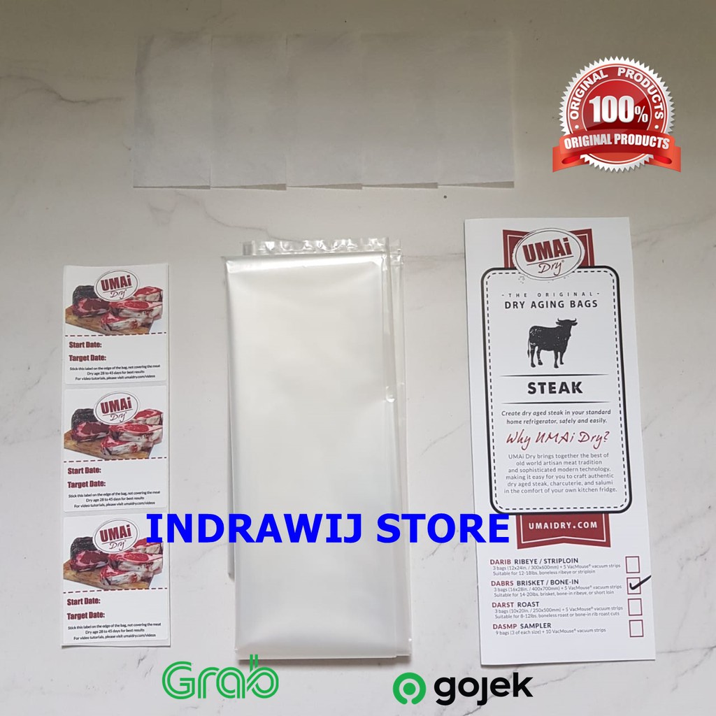 

UMAi DRY AGING BAGS DRY AGED BRISKET BONE IN STEAK WAGYU BEEF 3 PCS