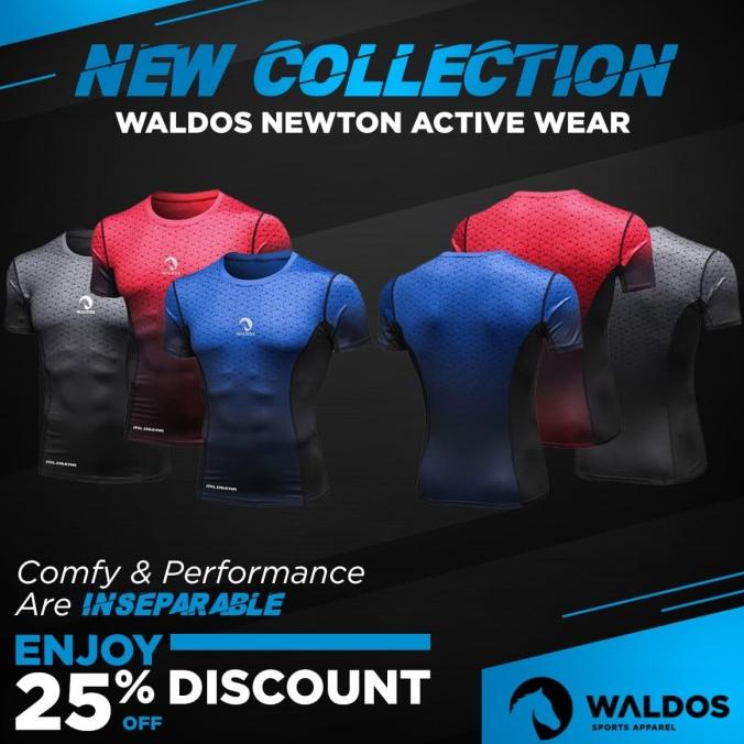 NEW STOCK  Baju Training Running Gym Sepeda Waldos Newton