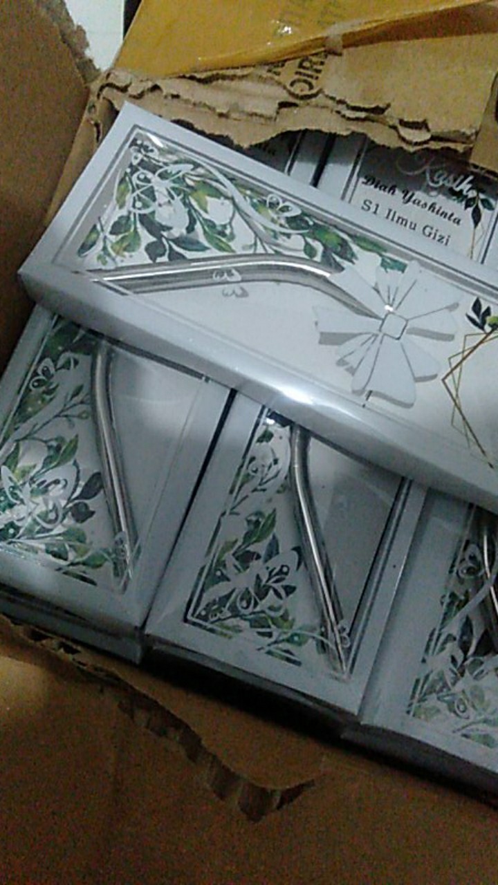 Bisa Cod Souvernir Pernikahan Sedotan Stainless Alas Kartu Ucapan Kemasan Mika