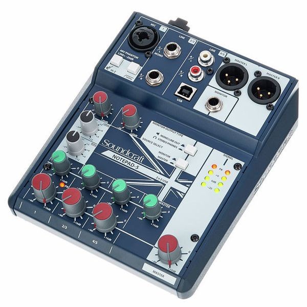 Soundcraft Notepad 5 Soundcard Recording Mixer USB