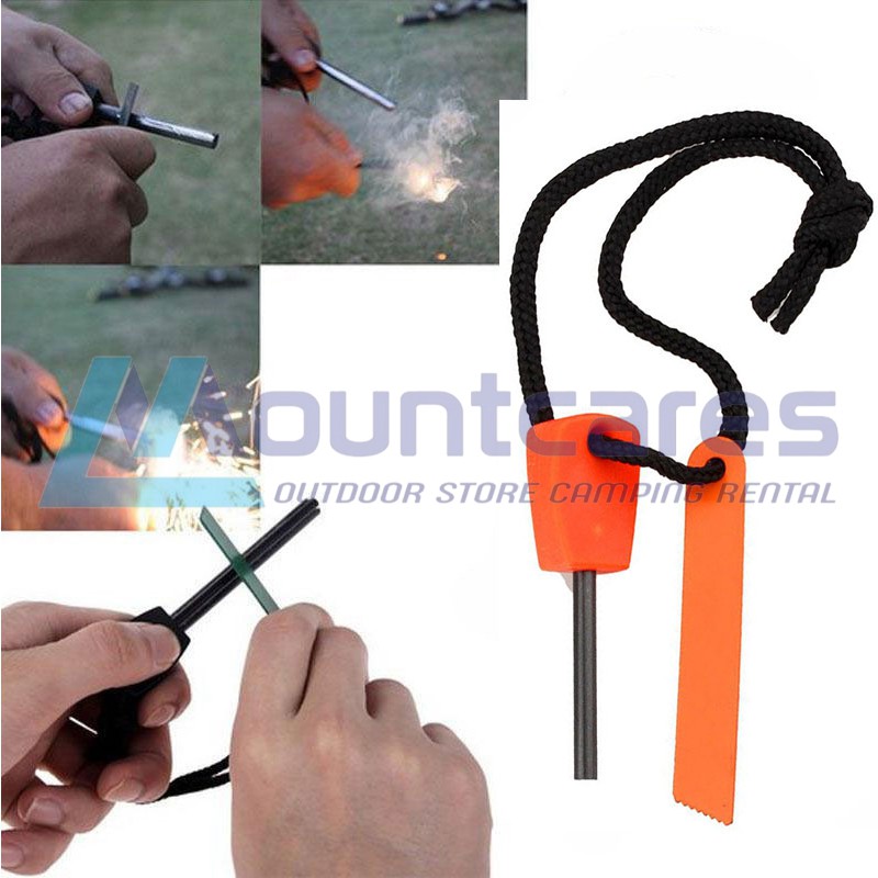 Fire starter outdoor survival magnesium flint stone Pematik Api Korek Gunung