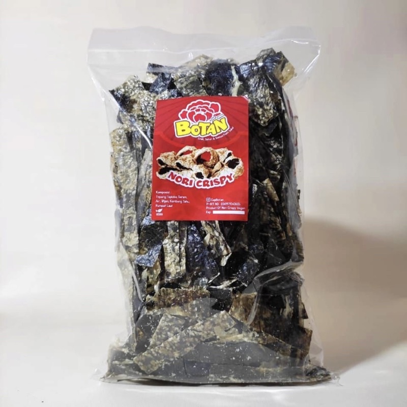 

FRESH!!! Nori Crispy Mentah 500gr Vegetarian Kerupuk Rumput Laut