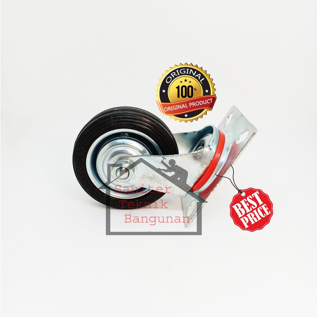 RODA TROLLEY KARET 3&quot; INCH HIDUP-RODA ETALASE TROLI TROLY-RODA MEJA