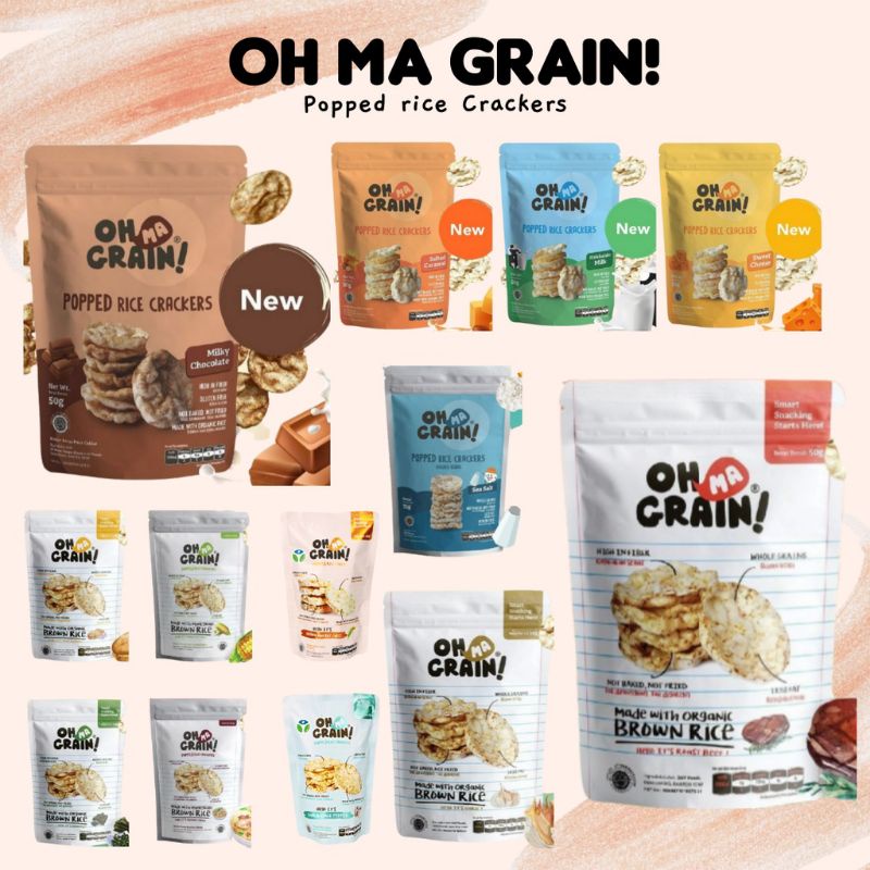 Oh Ma Grain Rice Cracker / Keripik Beras