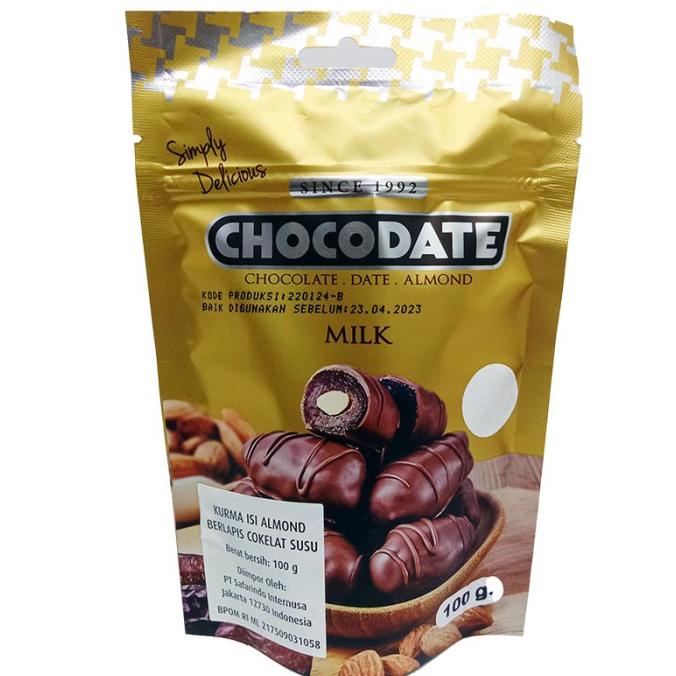 

^%^%^%^%] CHOCODATE MILK CHOCOLATE DATE ALMOND 100 G