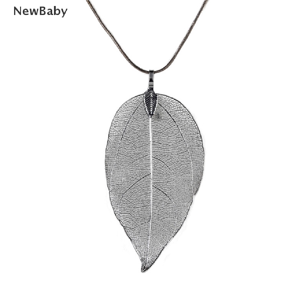 NewBaby Unique Women Fashion Jewelry Simple Leaf Sweater Pendant Long Chain Necklace ID