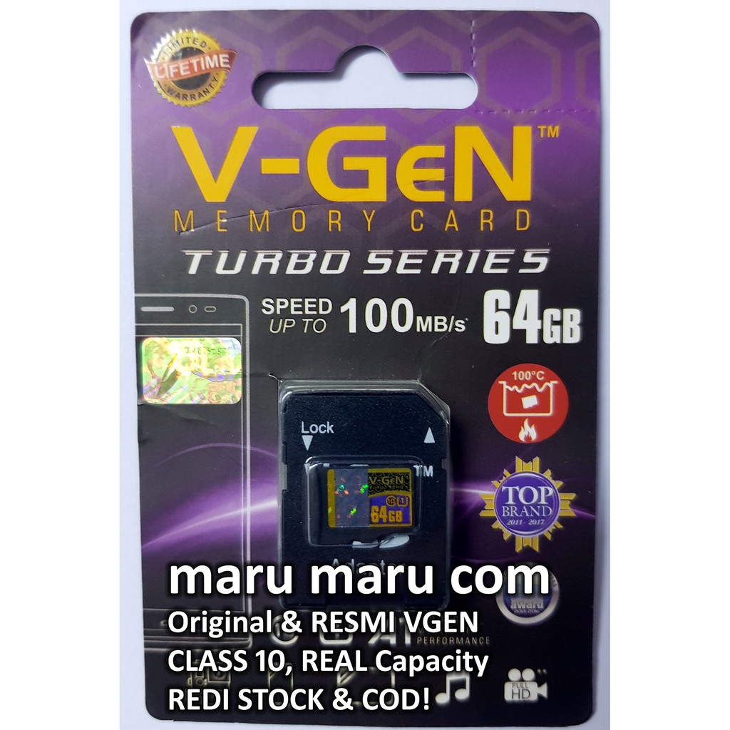 VGen 64GB MicroSD V-Gen 64 GB Turbo Class 10 Real Original Resmi VGEN Indonesia