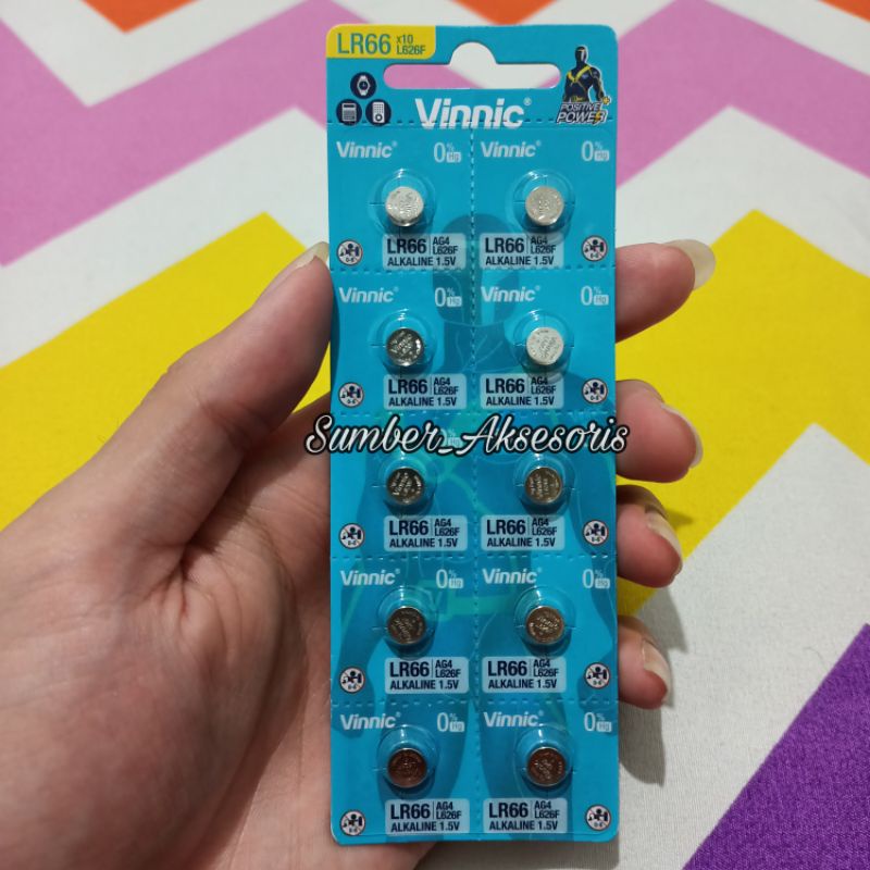 Baterai Jam tangan VINNIC SR626 SR 626 L626F AG4 377 VINNIC Batre SR626SW ORIGINAL VINNIC LR66 AG4 3