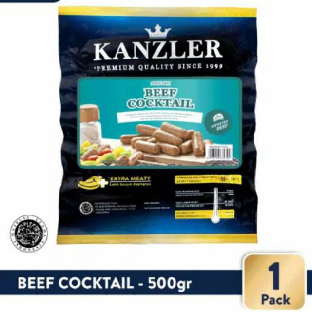 Sosis Sapi Kanzler Beef Cocktail 500gr