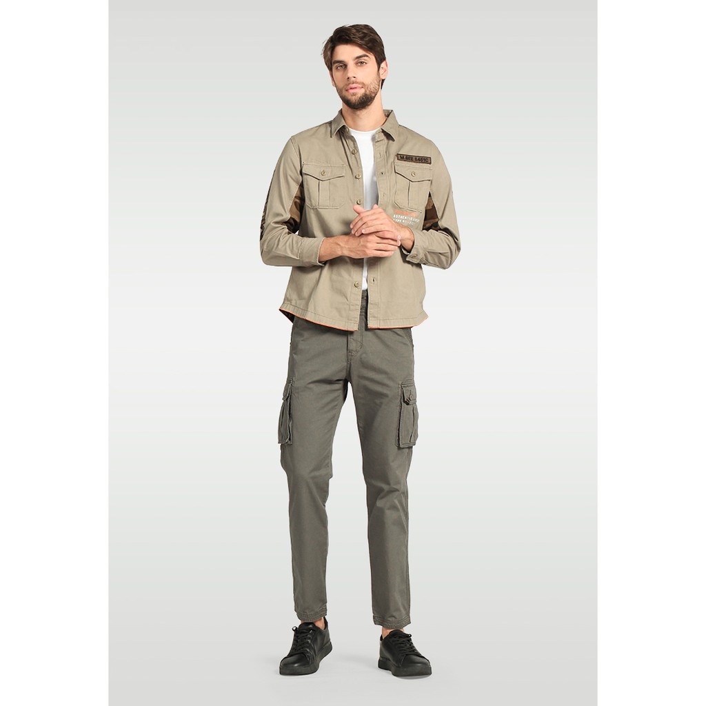 MGEE 3451C Original Outdoor Kemeja Jaket North 001 Light Olive