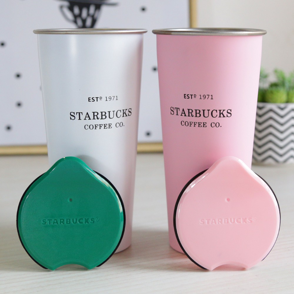 Mug Starbucks unik 500 ml / Gelas Starbucks Stainless Tutup Berwarna