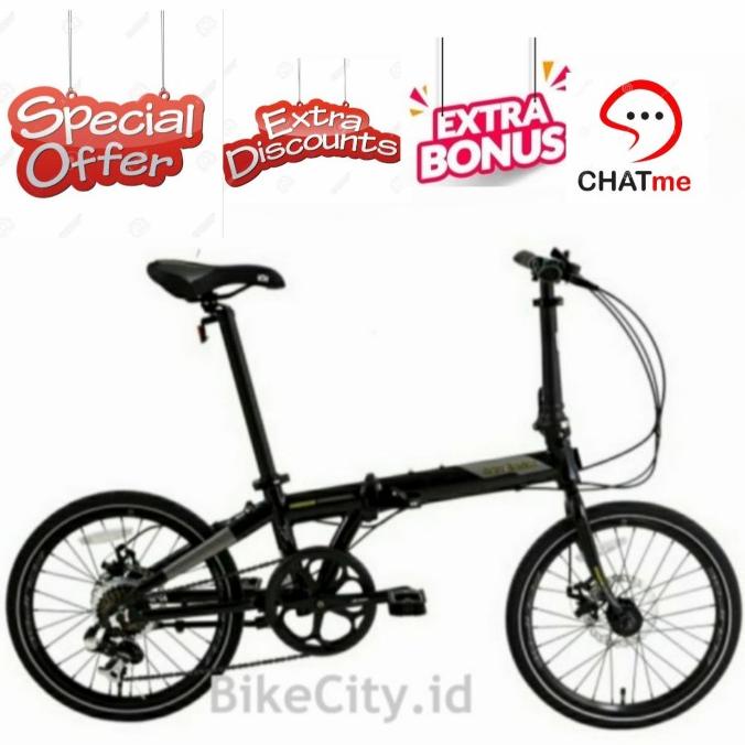 Sepeda Lipat DAHON ION MADISON 7 speed NEW (BLACK) - GARANSI RESMI