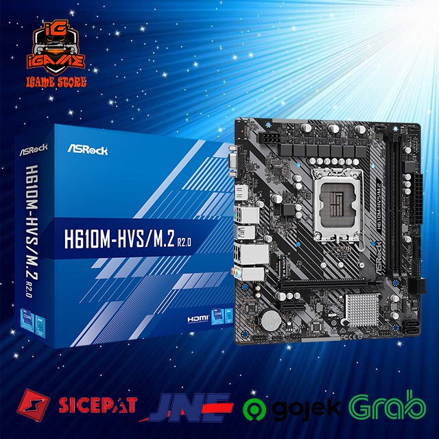 ASRock H610M-HVS/M.2 DDR4 (Intel LGA 1700, H610, Gen12) NAMPOL GAN