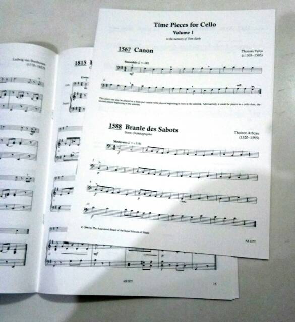 Buku cello Time Pieces for Cello Volume 1 untuk grade 1-2