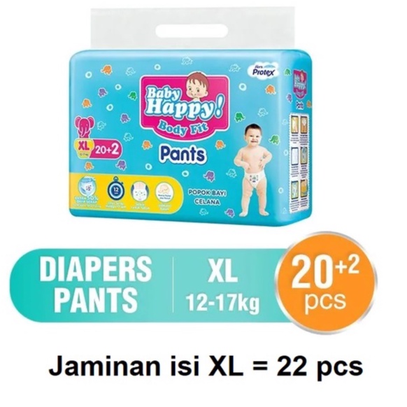 BABY HAPPY PANTS [S40 / M34 / L30 / XL26 / XXL24]-BH XL 20+2