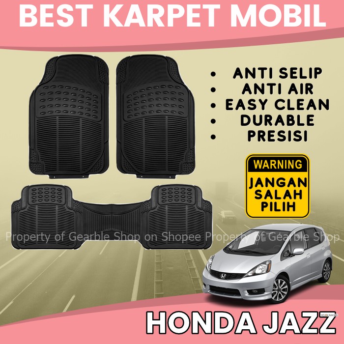 KARPET MOBIL JAZZ ALAS LANTAI MOBIL JAZZ KARPET HONDA JAZZ KARPET DASAR MOBIL UNIVERSAL ANTI AIR