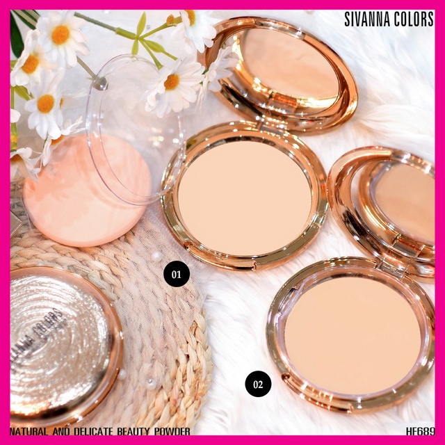 [READY STOCK] SIVANNA COLORS Natural and Delicate Beauty Powder Ultra Foundation Silky Smooth HF689 | Bedak Padat [Browit.id]