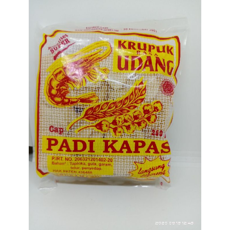 

Krupuk Udang Lebar Super "PADI KAPAS" Kwalitet Super Berat - 250 Gram Khas Indramayu Cirebon