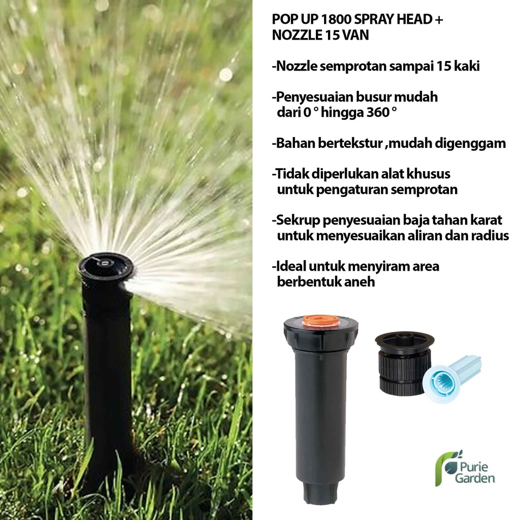 Sprayer Sprinkler Irigasi Rain Bird Pop Up 1800 / 1804 Series PG KDR