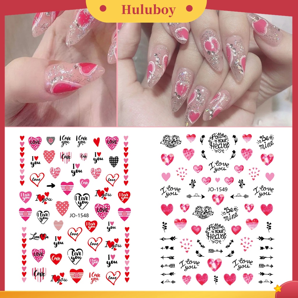 Huluboy Huluboy♡ Stiker Kuku 3D Motif Bunga Untuk Wanita