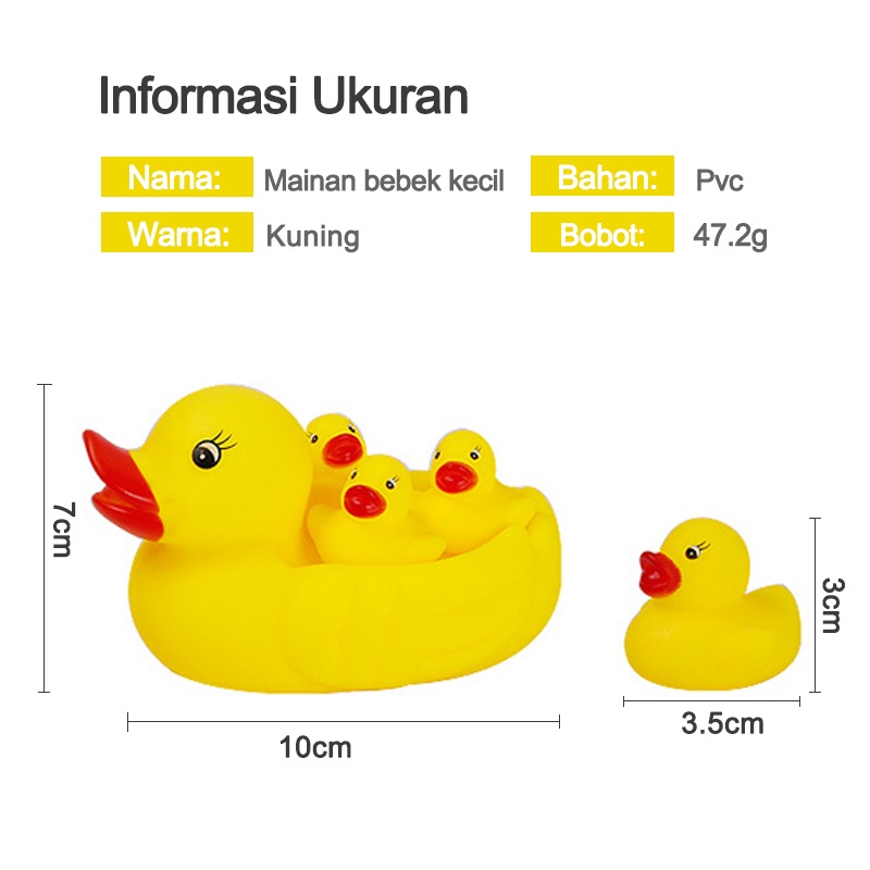 Bebek Karet Mainan Mandi Anak / Mainan edukasi Anak/ mainan bayi / bath toys/C 53