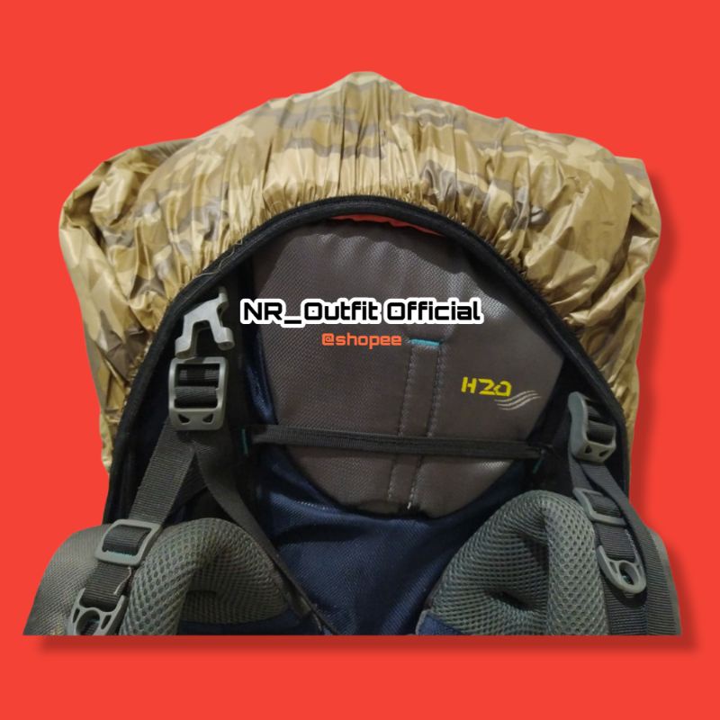 Rain Cover Bag Pendaki Gunung Size 75-80Liter Pelindung Tas Ransel Punggung Raincoat NR_Outfit