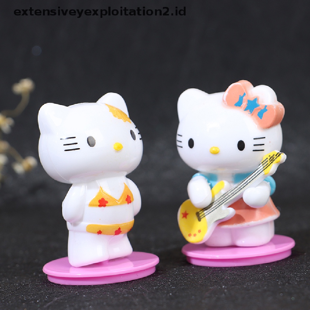 8pcs / set Boneka Hellokitty Handmade Untuk Dekorasi Kue