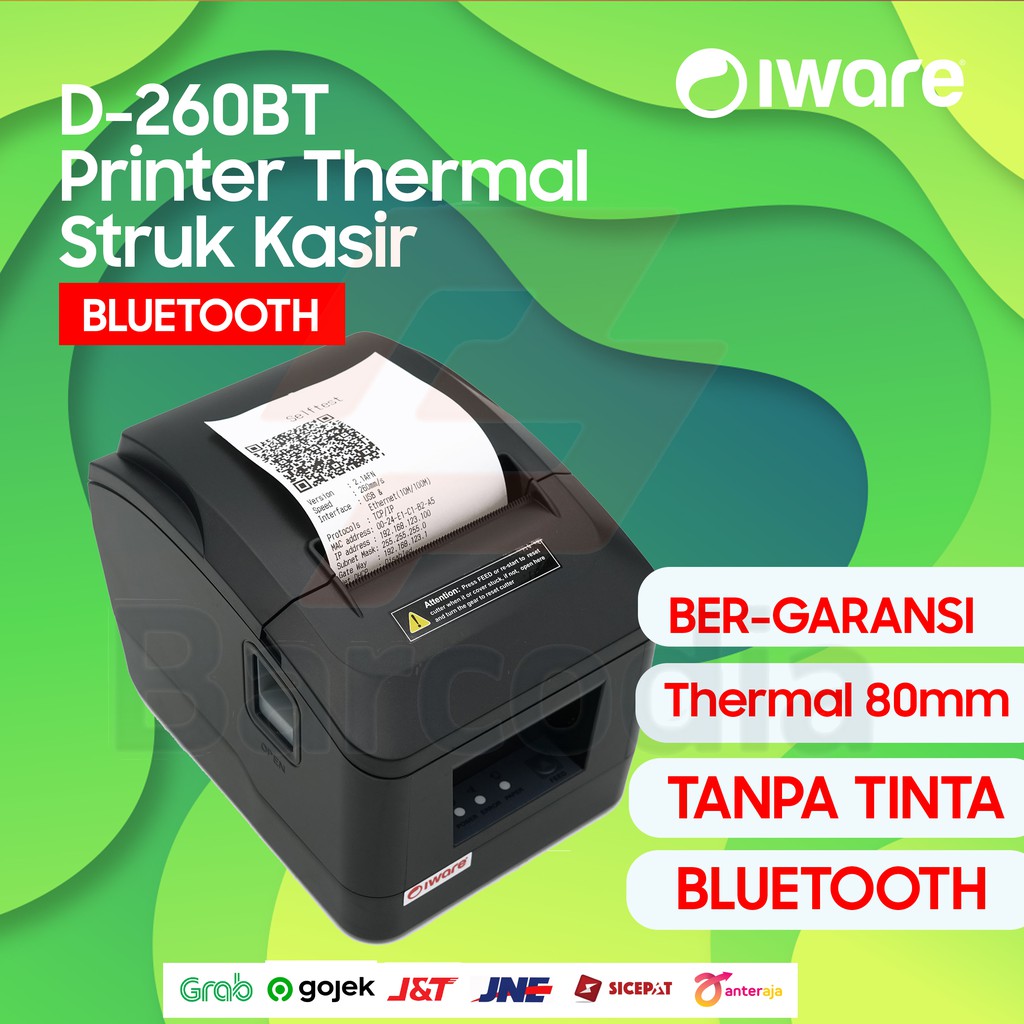 Printer Bluetooth Iware D-260BT Printer Thermal 80mm Auto Cutter / Printer Struk Kasir Bluetooth