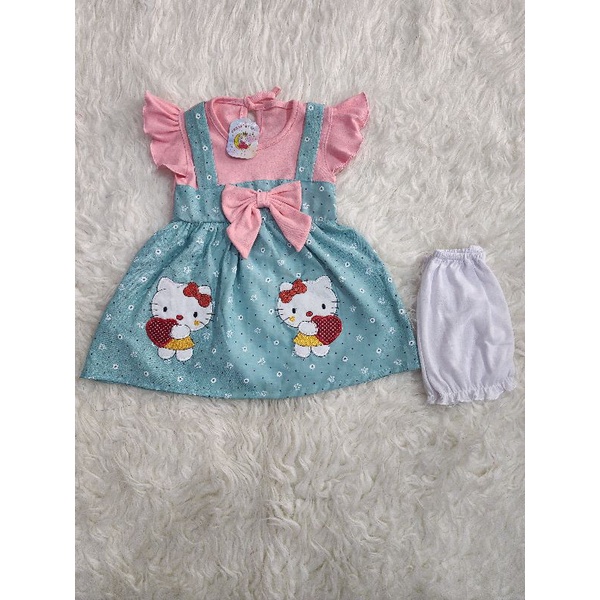 baju bayi perempuan dress hellokitty jghs11